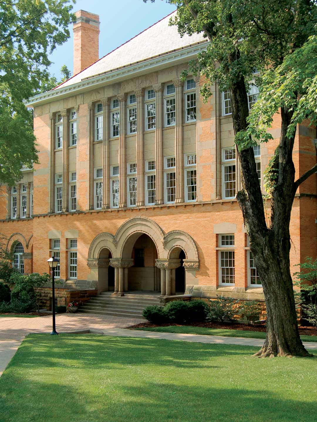 Doane Administration Building in the fall