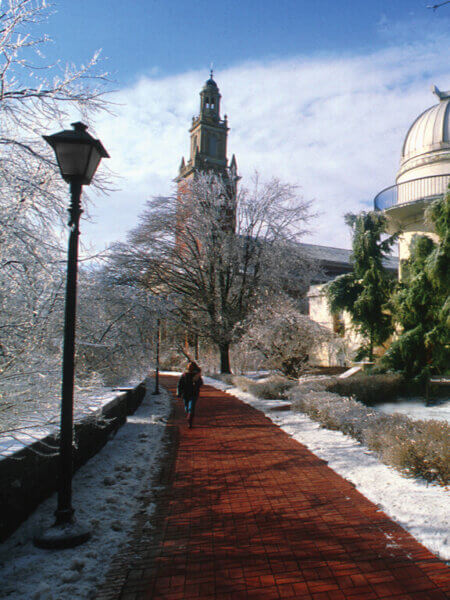 Chapel walk in winter