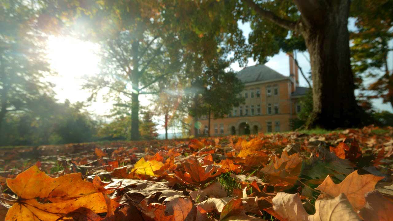 The Denison Academic Quad in the fall